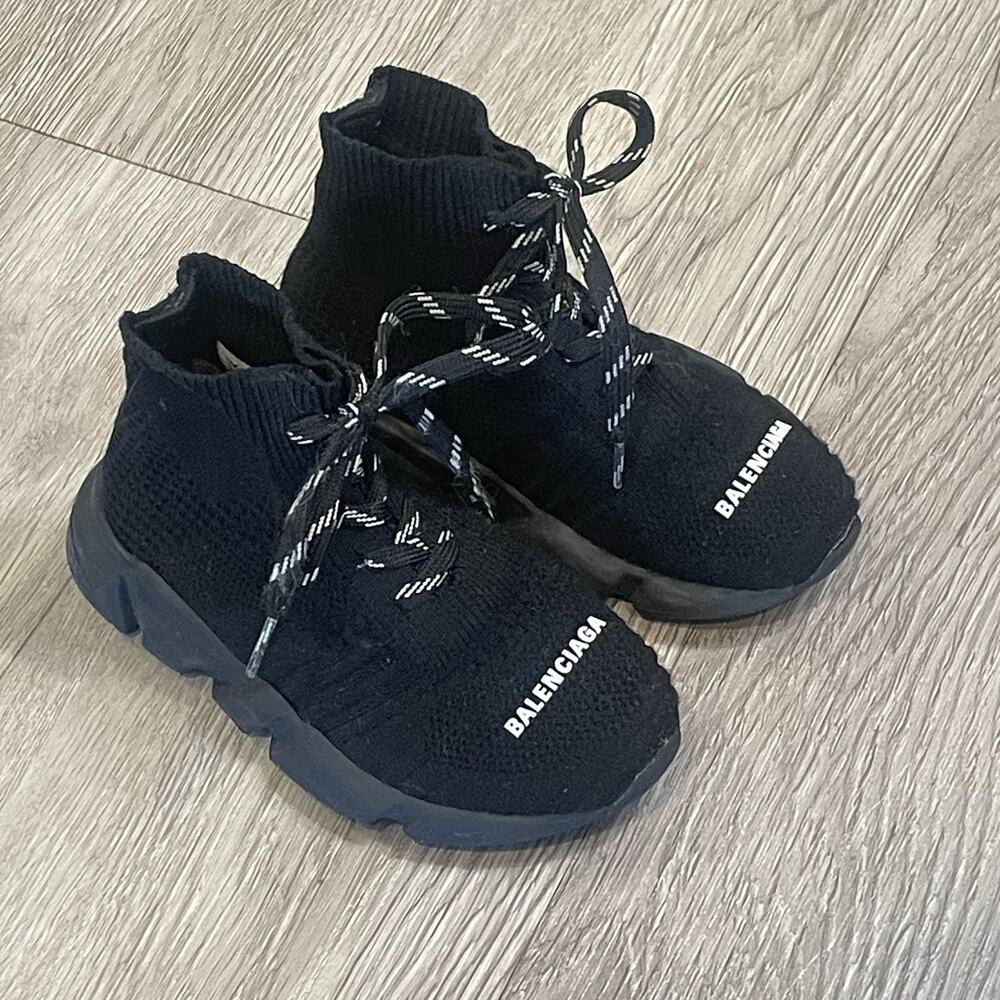 Balenciaga Baby Sock Sneakers Toddler Size 7-8 Unisex Logo Trainers